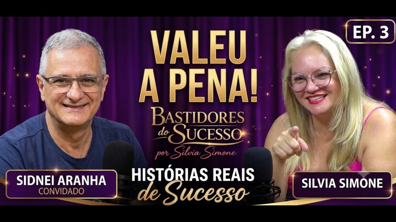 Sidnei Aranha no estúdio do Bastidores do Sucesso